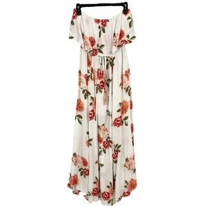 AAKAA DRESS Women's Size MEDIUM Multicolor FLORAL STRAPLESS SUMMER BEACH